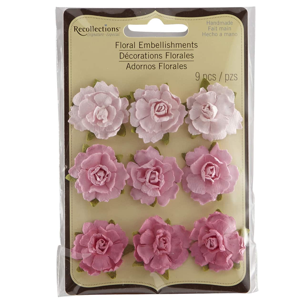 12 Packs: 9 ct. (108 total) Pink Rose Embellishments by Recollections™